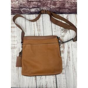 Tumi Crossbody Bag Tan/Brown Messenger Bag Leather Adjustable Strap 68901TN